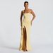 Women's Clothing INS Style Women's Evening Dress Fashionable Sexy Suspender Long Skirt New Backless High Slit Dress_ecoleips.com