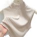 Women's Turtleneck Sleeveless Vest 2025 Spring And Autumn New Stylish Warm Brushed Collar Inner Layer Top_ecoleips.com