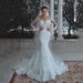 Women's Clothing Wedding Dress New Sexy Deep V Neck Fishtail Lace Wedding Dress_ecoleips.com