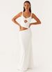 European And American Sexy Women's Fashion Cross-Border New Strap Deep V-Neck Hollow Irregular Patchwork Solid_ecoleips.com