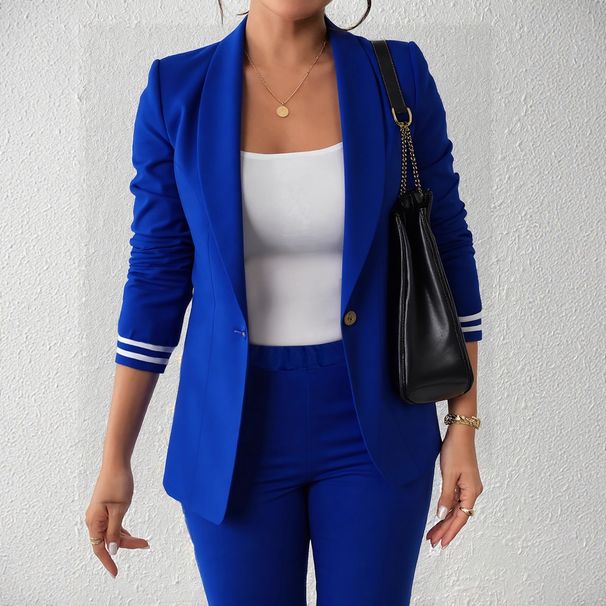 Women's Slim Fit Blazer And Pencil Trousers Two Piece Set European American Style Autumn Clothing_ecoleips.com