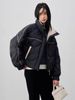Stylish Women's Short Down Jacket With Stand Collar, Lightweight Warm Winter Coat, Street Fashion Outerwear For Petite & Casual Wear_ecoleips.com