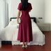 Women's Clothing Elegant Sexy European American Style Women's Short Sleeve Dress Evening Gown Spring Summer For Formal & Casual_ecoleips.com