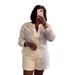 Women's Clothing Spring New Solid Color Long Sleeved V Neck Top Waist Shorts Casual Two Piece Suit_ecoleips.com
