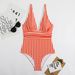 Women's Clothing One Piece Swimsuit Printed Soft Pack Bikini Triangle Striped Sexy Vacation Suit For All Seasons_ecoleips.com