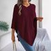 2025 Autumn Winter Casual Solid Color Loose Cable Knit Cape Sweater Coat Independent Cross-Border Women's Fashion_ecoleips.com