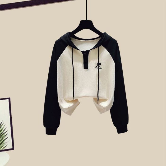 Women's Clothing Casual Suit Early Spring Sports Suit Women's Loose 2024 Spring And Autumn New Style Age Reducing Drawstring Sweatpants Two Piece Suit_ecoleips.com