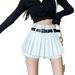 Lace Trim Pleated Skirt With Detachable Belt - Jk Style School Uniform Skirt For Women And Girls Versatile Styling Options_ecoleips.com