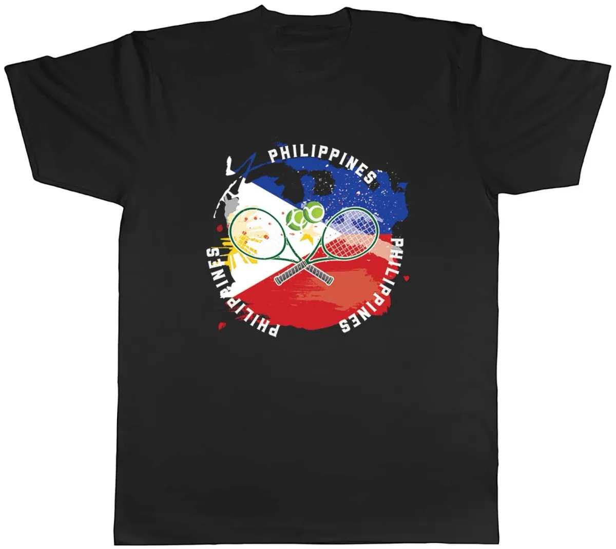 Women's T-Shirts Tennis Sports With Philippines Flag Mens Unisex T-Shirt Tee Gift_ecoleips.com