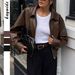 Women's PU Leather Jacket – Long Sleeve Casual Biker Coat For Fall & Winter | Slim Fit, Stylish Outerwear (Black/Deep Red/Brown, S-XL)_ecoleips.com