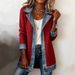 Women's Slim Fit Patchwork Jacket Elegant Fashionable Long Sleeve Style Autumn Outerwear_ecoleips.com