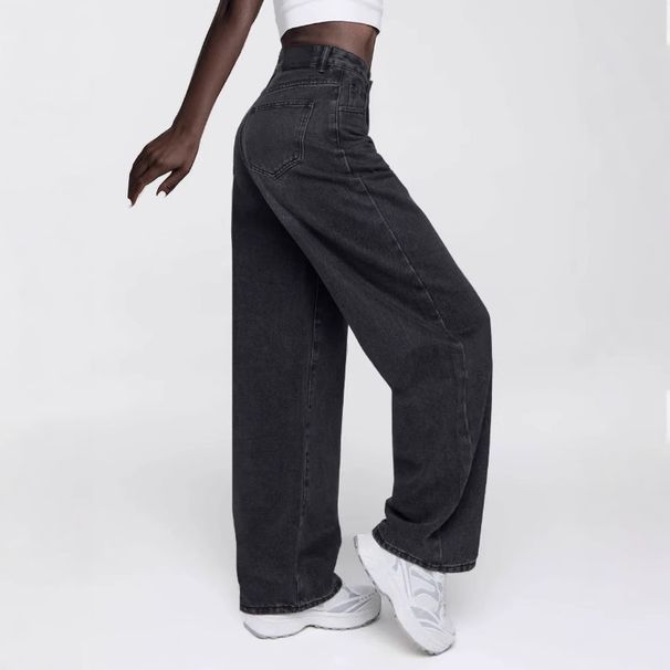 Trending Women's Jeans – Vintage Washed Blue | High Waist | Baggy Wide Leg | Distressed Details | Streetwear Staple_ecoleips.com