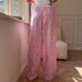 AD163 Summer New High-Waisted Slimming Wide-Leg Striped Women's Sports With Heart Print Loose Casual Pants_ecoleips.com