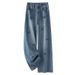 Women’s Clothing Hot Diamond Embroidery Wide Leg Jeans New Women's Spring And Autumn Hot Style High Waist Slim Narrow Straight Pants Spring_ecoleips.com