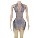 Women's Clothing Dance Training Clothes Sexy See Through Rhinestone Halter Neck Dress Female Singer Guest Host Performance Clothes_ecoleips.com