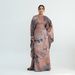 Women's Clothing Modest Abaya Dress High-Waisted Printed Maxi Dress – Flowy V-Neck Abstract Art Dress For City Strolls & Evening Soirées (M-L)_ecoleips.com