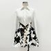 Women's Clothing New Celebrity Fashion Tulip Waistline Rose Metal Buckle Printed Short Skirt_ecoleips.com