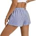 Women's Clothing Sweet And Spicy Shorts Blue And White Stripes Loose Casual Casual Fashion Sexy_ecoleips.com