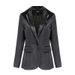 2025s Popular Autumn And Winter Dark Green Commuting Top With One Button Velvet Suit Jacket For Women_ecoleips.com
