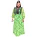Women's Clothing Plus Size Clothes Elegant Long Pleated Maxi Skirt For Women - African Print Chiffon Dress With Flowy Design_ecoleips.com
