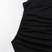 Minimalist Sleeveless Blouse With Metallic Ring Detail – Slim-Fit Knit Top In Black/Red/Olive/Brown, Versatile For Office & Evening Wear_ecoleips.com