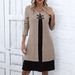 In Stock European And American Cross-Border Autumn Winter Independent Station Color-Block_ecoleips.com