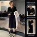 Autumn New Korean Fashion Long Sleeve Knitted Sweater Maternity Dress_ecoleips.com