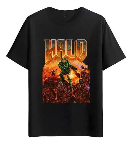 Women's T-Shirts Tshirt Muscle Freaks Halo Video Game Gamer Style_ecoleips.com
