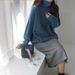 Women's Oversized High Neck Sweater - Soft Lambswool Blend Knit Top For Winter, Relaxed Fit, Chunky Cable Knit Pullover In Classic Colors_ecoleips.com