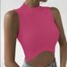 2025 Spring New Style Semi-High Collar Hem Curved Crop Top Sexy Slim Fit For Women_ecoleips.com