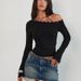 Women's Sexy One Shoulder Long Sleeved T-Shirt Rhinestones Rivets Pleated Slimming Trendy Top for Spring_ecoleips.com