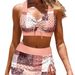 Aria Basics Cross-border European And American Plus-size Women's Quick-dry High-waisted Three-piece Bikini Swimsuit For Seaside_ecoleips.com