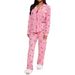 Women's Christmas Print Blazer & Pants Set – Festive Holiday Outfit, Casual Long-Sleeve Trousers Ensemble (S-XXL, Pinkish)_ecoleips.com