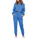 Women's Casual Fashion Solid Color Long Sleeved Sweatpants Autumn Winter Two Piece Sporty Set_ecoleips.com