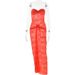 European And American Style Cross-border New Dress, Fashionable And Sexy Slim Mesh Stitching Tube Top Hollow Perspective Long Dress Women_ecoleips.com