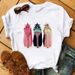 European And American Cross-border Foreign Trade Wholesale High-heeled Shoes, Printed Round-neck Plus-size Short-sleeve_ecoleips.com