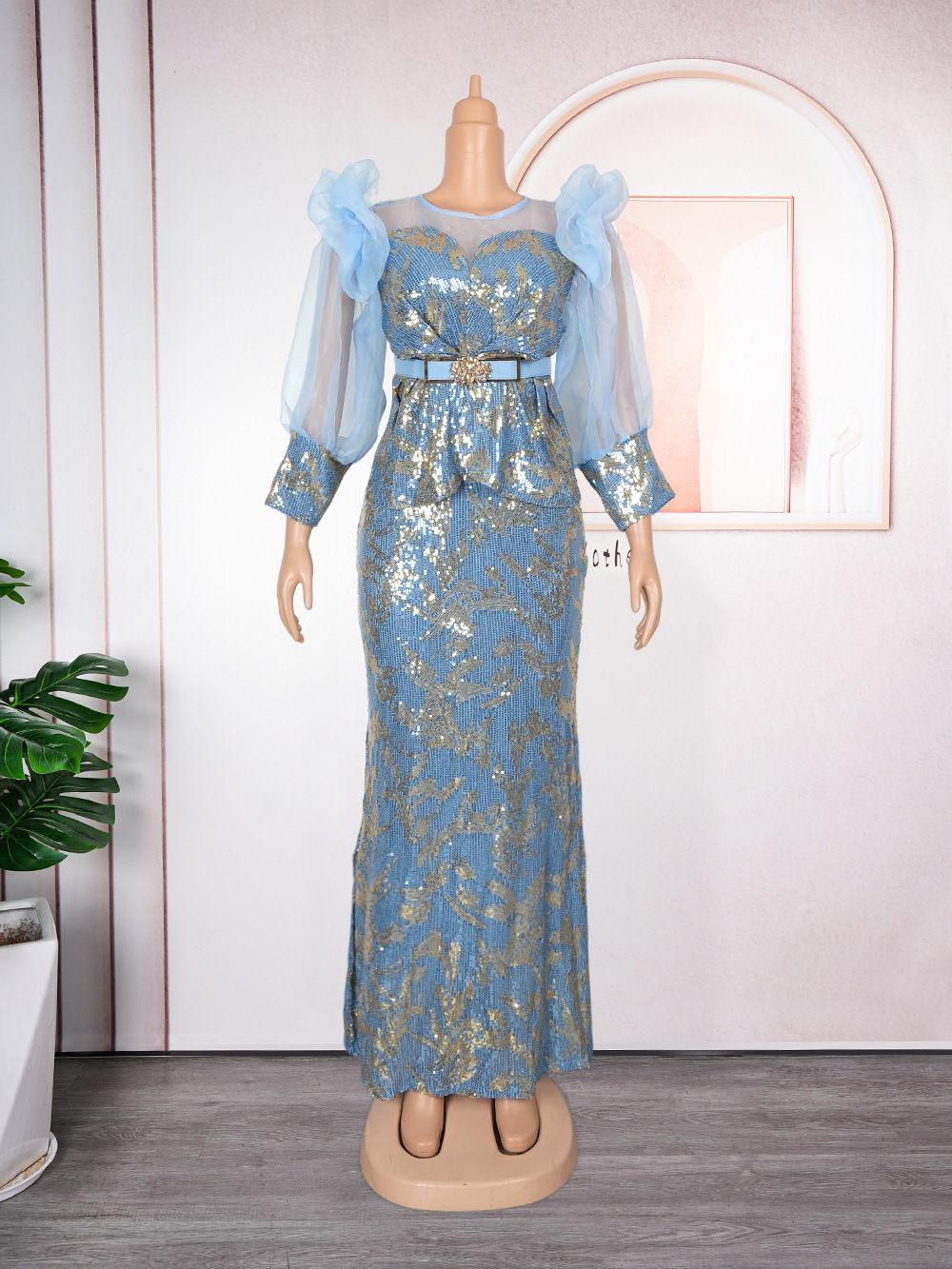 Women's Clothing Women's Plus Size Dress Fashion Sequin Christmas Party Dress_ecoleips.com