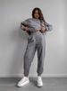 New European And American Fashion Suit Women's Long-sleeved Loose Crew Neck Sweater Casual Sports Trousers_ecoleips.com