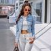 Women’s Clothing Fashion lapel denim casual short jacket autumn and winter_ecoleips.com