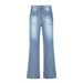 Women's Clothing High Waisted Loose Wide Leg Floor Length Jeans_ecoleips.com