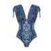 New Women's Ethnic Print One Piece Swimsuit Set American Style Hot Selling Item_ecoleips.com