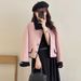 Elegant Tweed Short Coat For Women 2025 Spring New Style With Turn-down Collar, Petite Size, High-end Cardigan Top_ecoleips.com