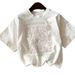 Women's 100% Pure Cotton T-Shirt Short Sleeved Versatile Elegant Retro Style European American Style Youthful Fashionable Print Trendy Loose Fit_ecoleips.com