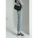 Women's Jeans 2025 Spring-summer New Popular High-waisted Loose Slimming Straight-leg Cropped Narrow-fit Cigarette Pants_ecoleips.com