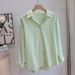 Women's Clothing Color Loose Niche Long Sleeved White Shirt Women's Autumn Version Of Layered Tops_ecoleips.com