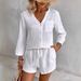 European And American Cross-border Double-layer Gauze Long-sleeve Shorts All-cotton Air-conditioning Clothing_ecoleips.com