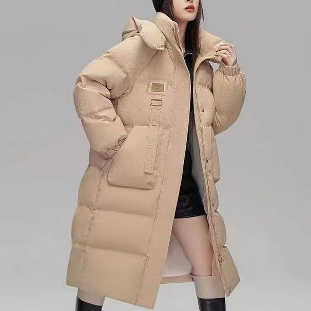 Down Cotton For Winter Women In 2023, New Mid Length Fashionable Loose And Thickened Korean Warm Jacket_ecoleips.com
