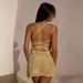 Women's Clothing Women's Dress Temperament Elegant Beach Knitted Flower Women's Mini Dress_ecoleips.com