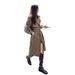 French-style Elegant Coat For Women 2026, Drapey Spring Waist-cinching Trench Coat, Mid-length New Style_ecoleips.com