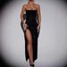 Personalized Sequined Tube Top Dress - Winter Sleeveless Slit Waist Long Skirt For Women, Elegant & Glamorous Party Wear_ecoleips.com